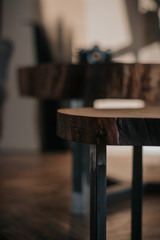 Tree. Wood carving. Wooden products. Interior. Beautiful decor. Style. Table. Elements of the interior. Loft style