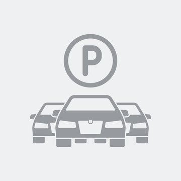 Cars parking area icon