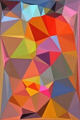 Multicolor polygonal abstract background. Triangular bright texture. Geometric modern painted on canvas. Stock. Graphic design pattern. Low poly wallpaper.