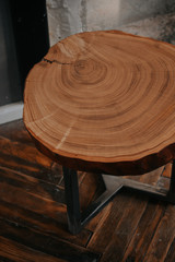 Tree. Wood carving. Wooden products. Interior. Beautiful decor. Style. Table. Elements of the interior. Loft style