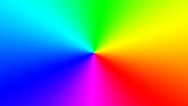 Colorful rainbow gradient in multiple colors rotating and spinning