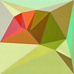 Multicolor polygonal abstract background. Triangular bright texture. Geometric modern painted on canvas. Stock. Graphic design pattern. Low poly wallpaper.