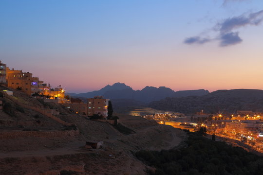 Wadi Musa, city of Petra in Jordan, town located in Ma'an Governorate in southern Jordan.