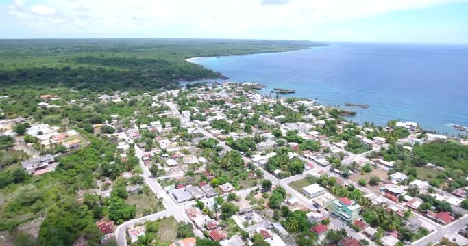 Aerial view of Boca de Yuman on a summer day