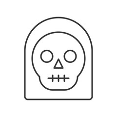 angel of death under black hood, halloween character editable stroke