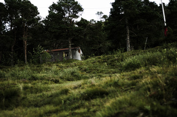 Hütte auf einem norwegischen Berg