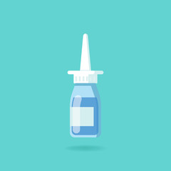 Nose drop, medicine bottle icon