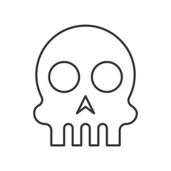 human skull, halloween icon character editable stroke