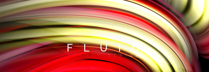 Wave fluid flowing colors motion effect, holographic abstract background. Vector illustration