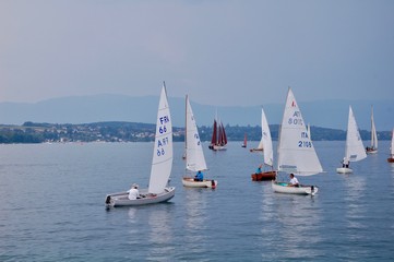 Obraz premium yacht on geneve see