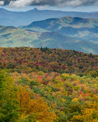 Mountain Ridge in Fall Vertical