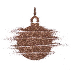 Stencil of Christmas decoration in the form of a Christmas ball
