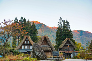 Autumn of Gokayama, a UNESCO World Heritage Site in Toyama, Japan. ユネスコ世界遺産五箇山の秋　日本富山県南砺市	相倉集落