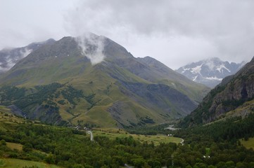 green hils in french alps