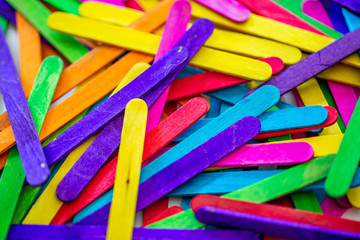 The colorful wooden sticks be put for making background in any art. 