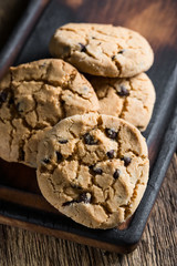 Homemade cookies with chocolate