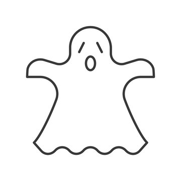 halloween character, haunt ghost character icon, editable stroke