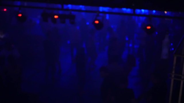 Night club dancefloor with dancers, night club party