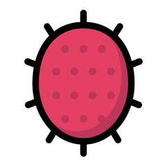 Rambutan LineColor illustration