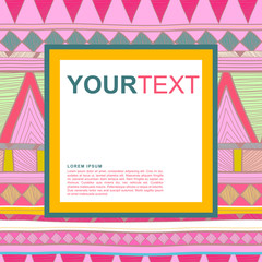 Vector background with ethnic abstract texture