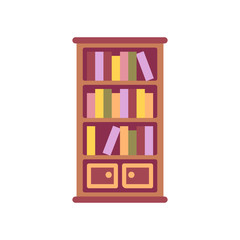 Book Shelf Flat Icon