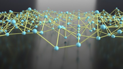 Abstract network of backgorund, 3d rendering