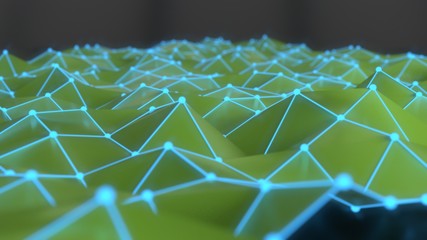 Abstract network of backgorund, 3d rendering