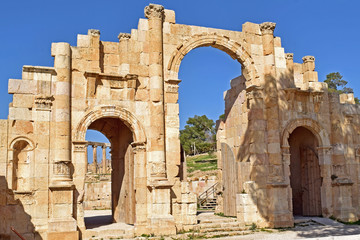 Roman Ruins of Jerash , Ancient Roman city of Gerasa of Antiquity , modern Jerash, Jordan