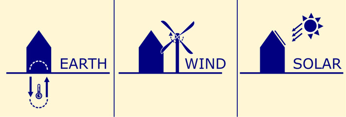 Energie concepten icoontjes