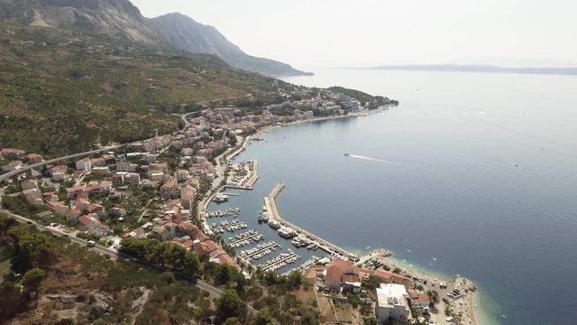 4K Aerial footage from Podgora, Makarska riviera in Croatia.