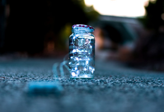 Lights in a crystal hydria
