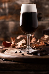 Glass of irish coffee on a table