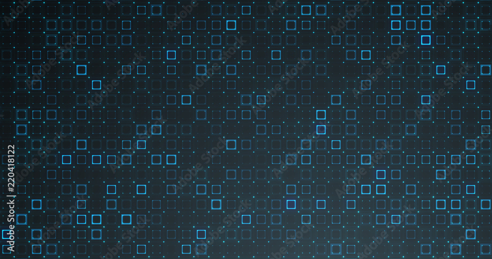 Wall mural abstract grid shape background. 3d rendering