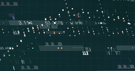 Abstract digital data background, 3D rendering