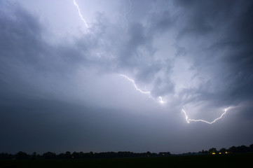 Lightning during thunderstorm