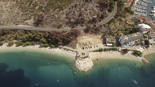 4K Aerial footage from Podgora, Makarska riviera in Croatia.