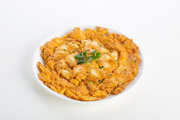 Omelet with crab meat