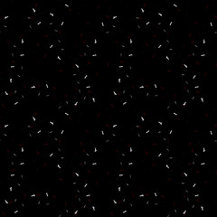 Elegant black seamless pattern with chaotic cracks in black, red and white colors