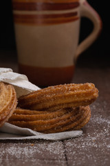 Churros fritos en manteca
