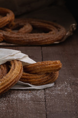 Churros fritos en manteca
