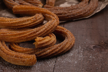 Churros fritos en manteca