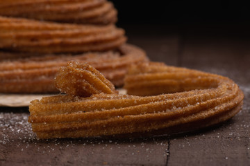 Churros fritos en manteca