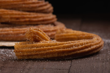 Churros fritos en manteca