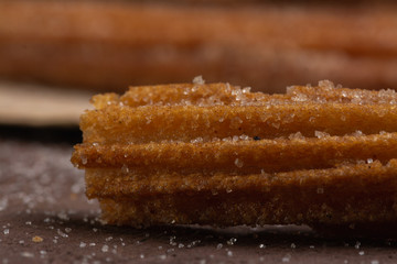 Churros fritos en manteca