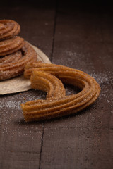 Churros fritos en manteca