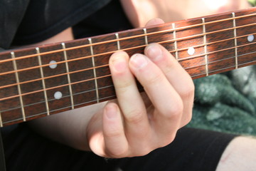 Fototapeta na wymiar Gitarrenspiel