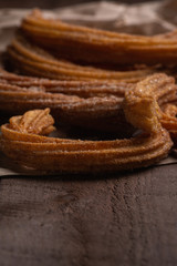 Churros fritos en manteca