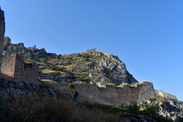 Fototapeta na wymiar Agrocorinth ,the acropolis of ancient Corinth.
