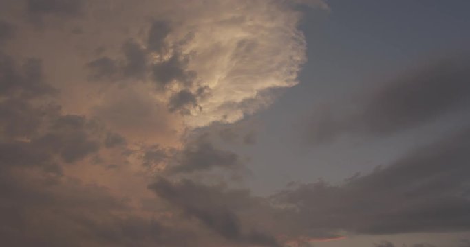 Time Lapse Textured Clouds At Sunset