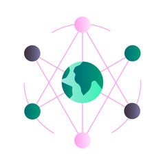 Networking gradient illustration